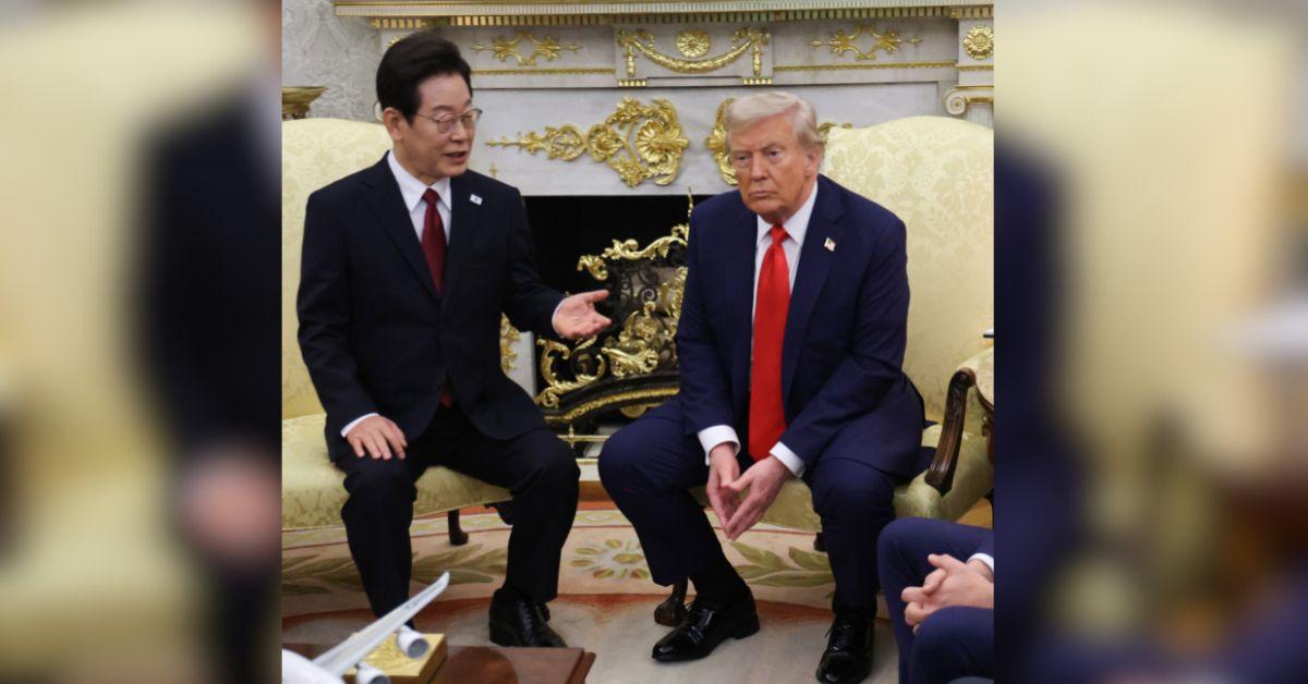 Photo of Donald Trump and Lee Jae Myung