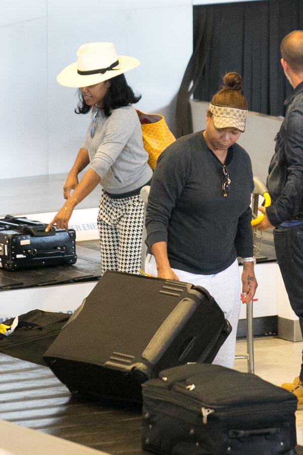 Queen Latifah At the Airport With Girlfriend