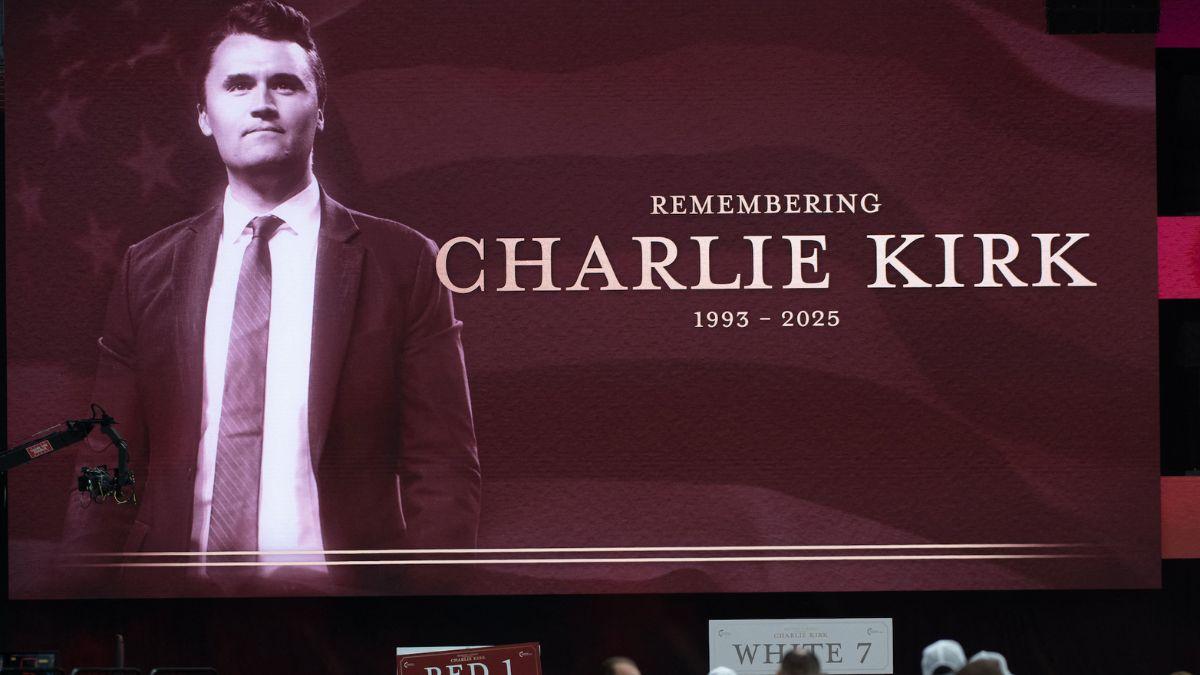 Photo of Charlie Kirk tribute