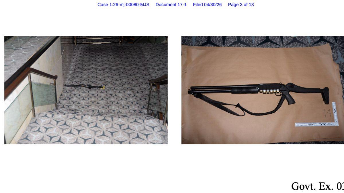 Images of weapons released by DOJ are all apart of the exhibit that was presented in court.