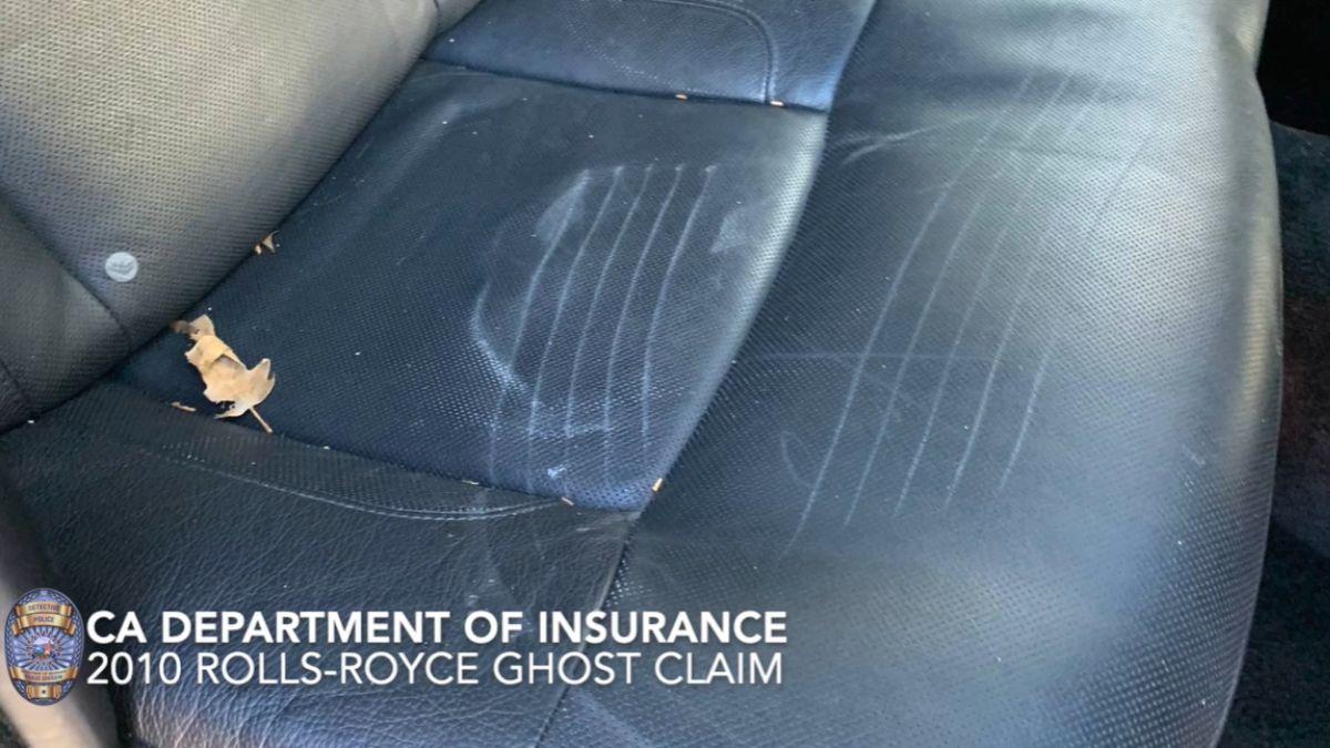 The man used a meat claw to scratch up the Rolls-Royce