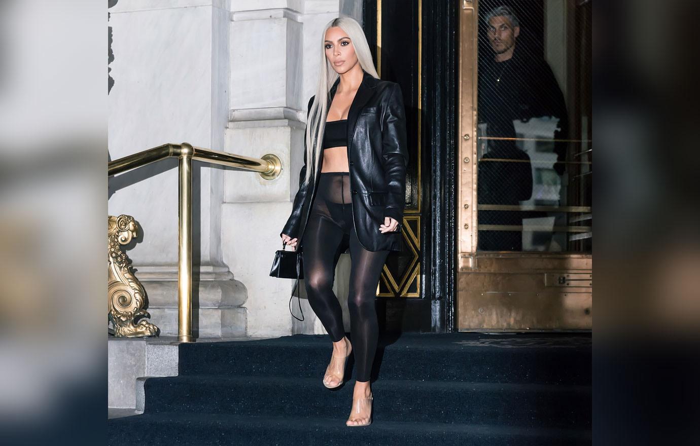 Kim K reveals her underwear in see-through leggings at NYFW (photos)