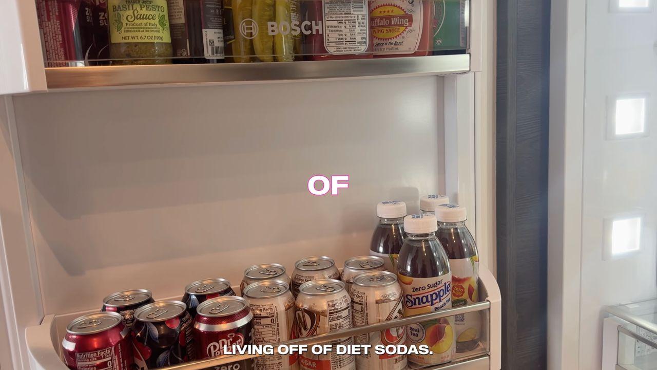 Photo of Kai Trump's fridge