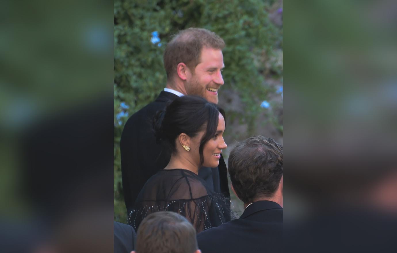 Prince Harry and wife Megan Markle arrive at the Villa Aurelia in Rome to attend the wedding of Misha Nonoo and Michael Henn.