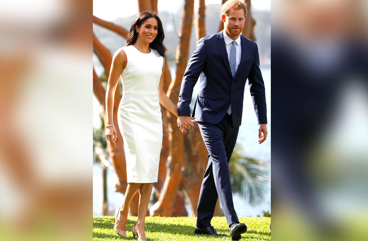 //meghan markle pregnant baby bump australia pp