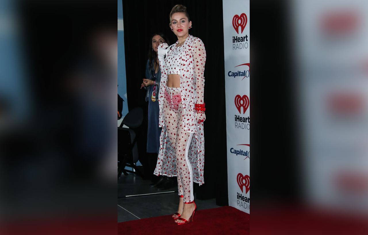 Wardrobe Malfunction! Miley Cyrus Flashes Red Underwear In Sheer Outfit