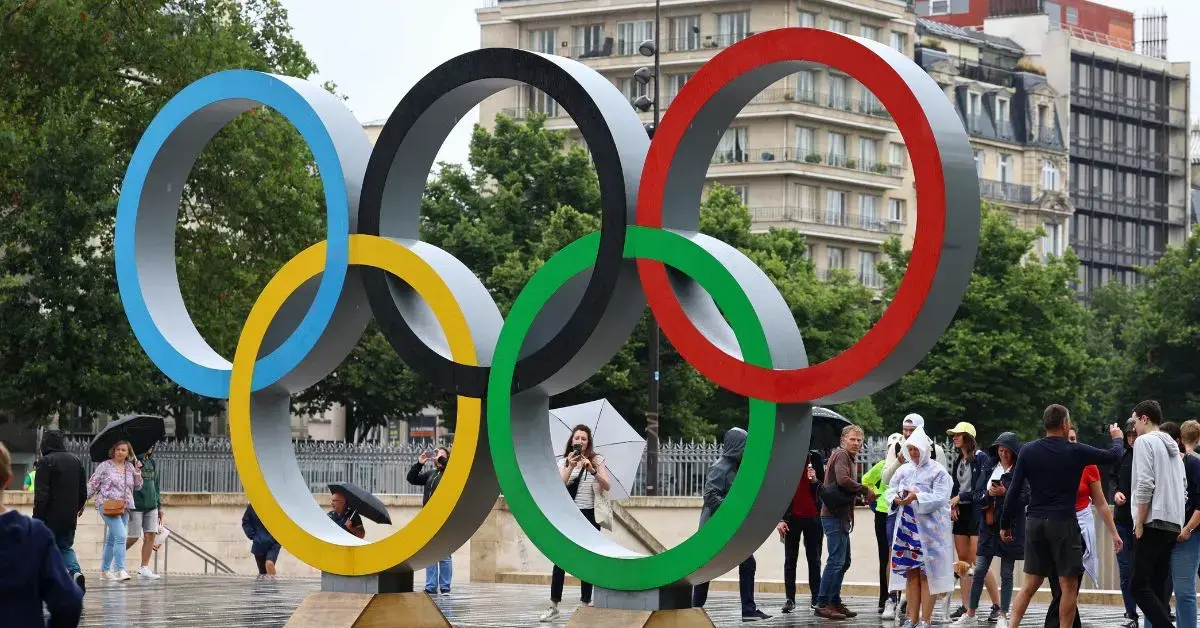 Image of Olympic rings in Paris