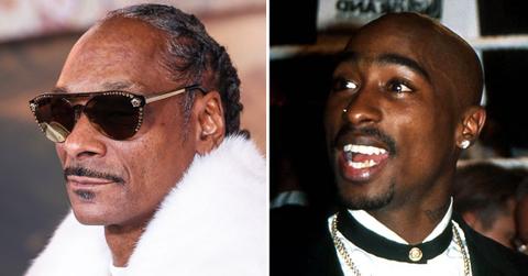 Split photo of Snoop Dogg, Tupac Shakur