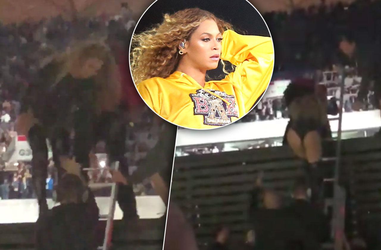 Beyonce Rescued Ladder Stage Malfunction