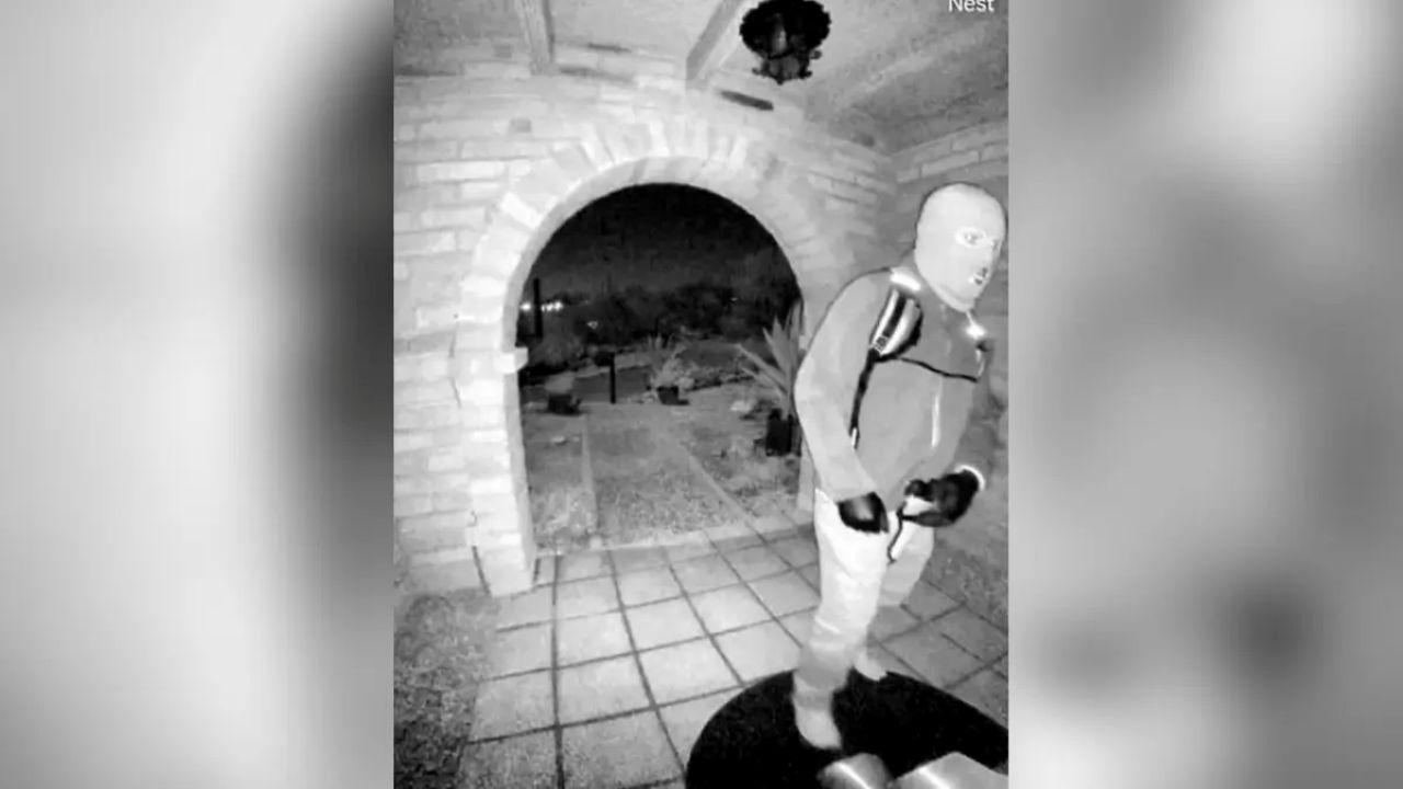 The search is still on for a masked man spotted at Nancy's door.