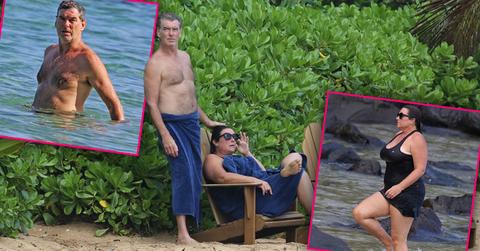 //pierce brosnan shirtless wife keely shaye smith hawaii vacation pp