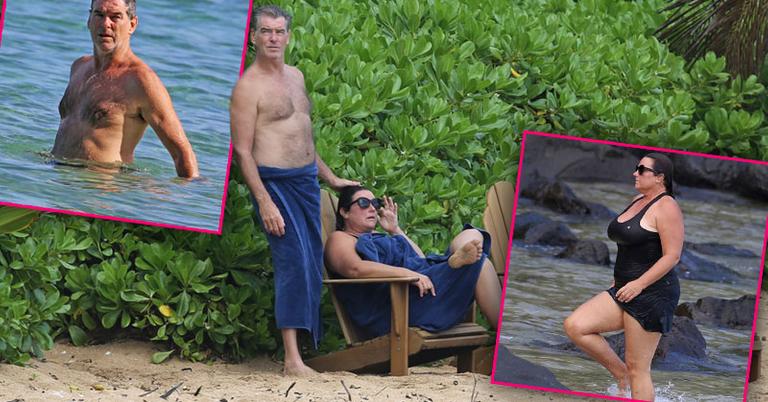 A Sea Of Love Shirtless Pierce Brosnan Wife Keely Shaye Smith Heat Up The Ocean On Their