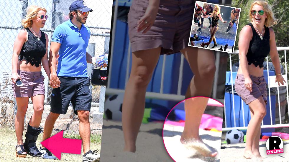 Britney Spears Faking Ankle Injury