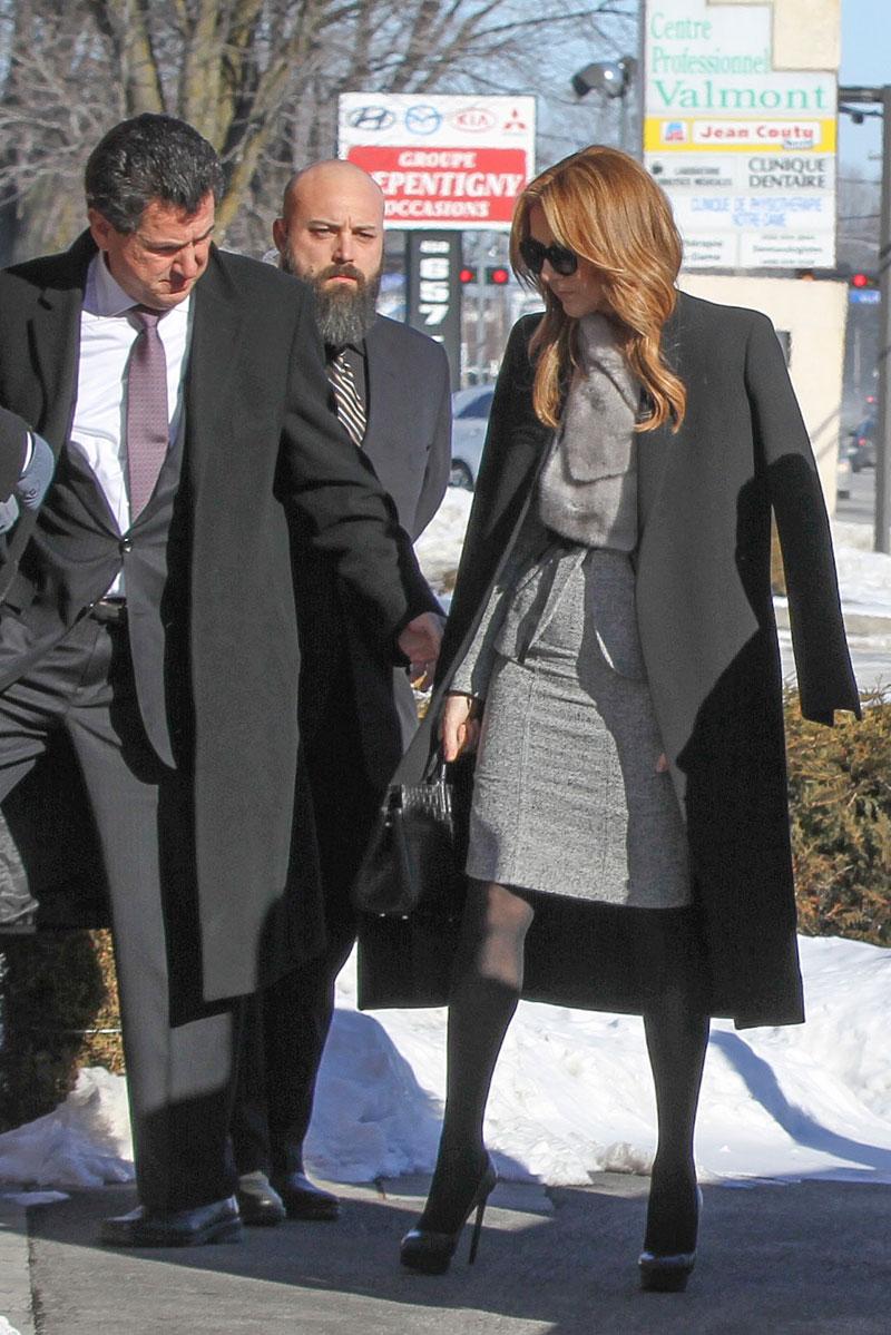 Celine Dion Arrives At Chapel For Brother Daniel Dion's Funeral With Mother & Sister