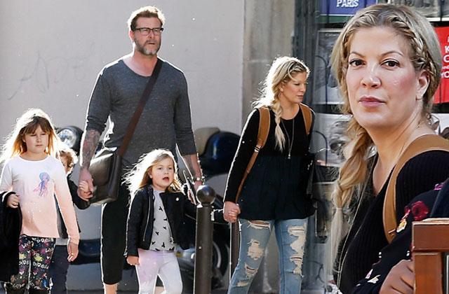 //tori spelling stranded paris after hospitalization pp