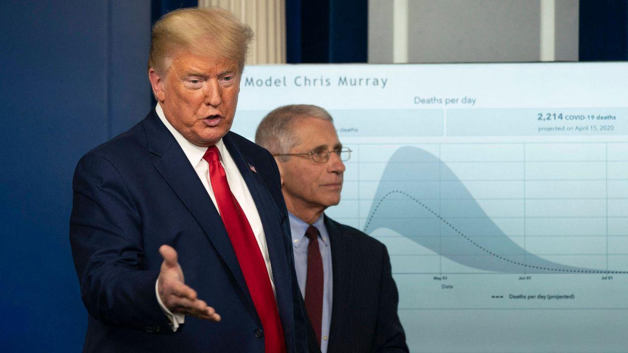 Photo of Donald Trump and Anthony Fauci