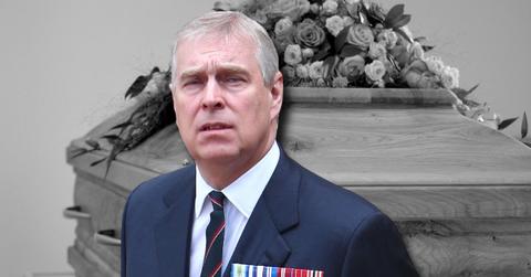 Photo of Andrew Windsor and a casket