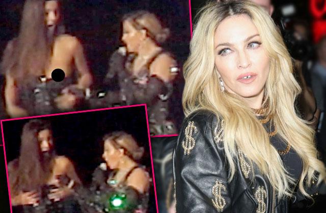 Madonna Exposes Fan's Breast Onstage During Concert in Australia