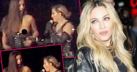 //madonna brisbane concert exposes breast