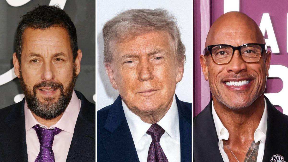 Picture of Adam Sandler, Donald Trump and Dwayne Johnson