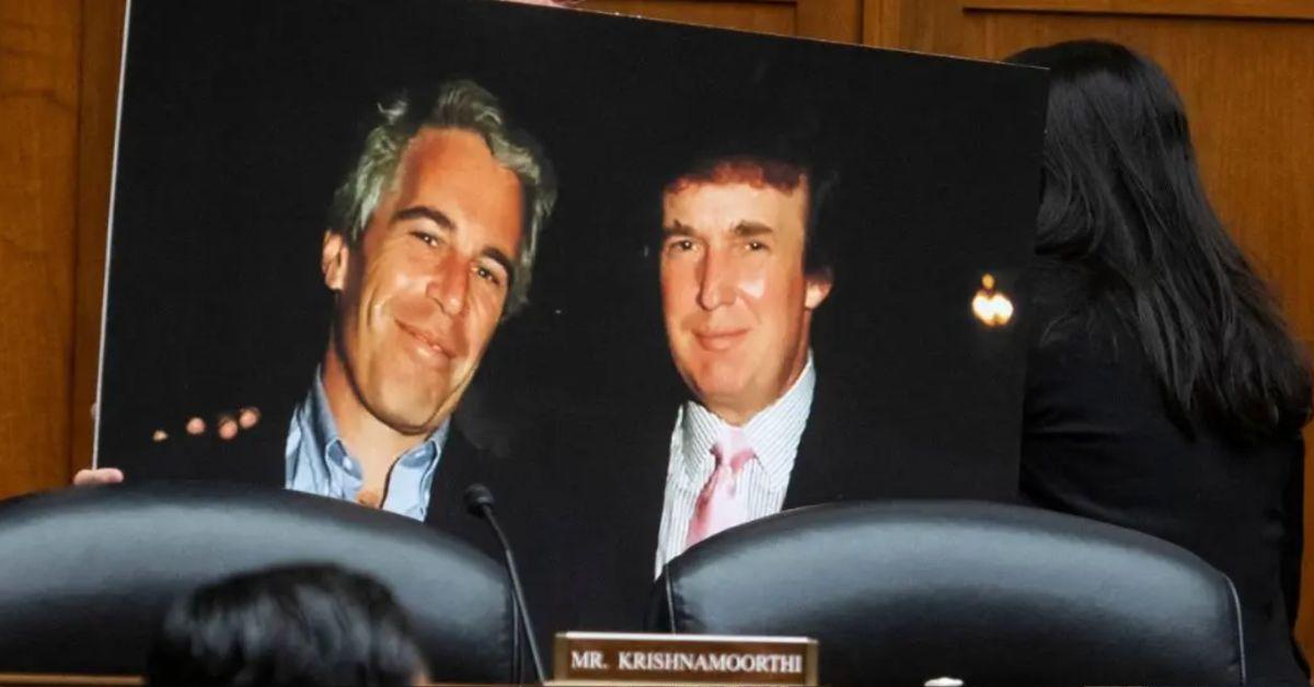 Photo of Jeffrey Epstein, Donald Trump