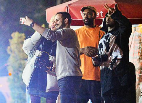 miley cyrus seen first time since kim kardashian cut her as a friend pete davidson r