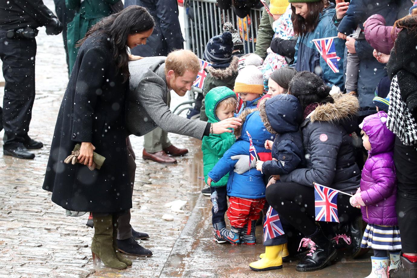 Meghan Markle Prince Harry Bristol Snow PDA