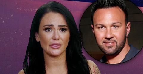 Upset Jenni Farley with Inset of Ex Husband Roger Matthews