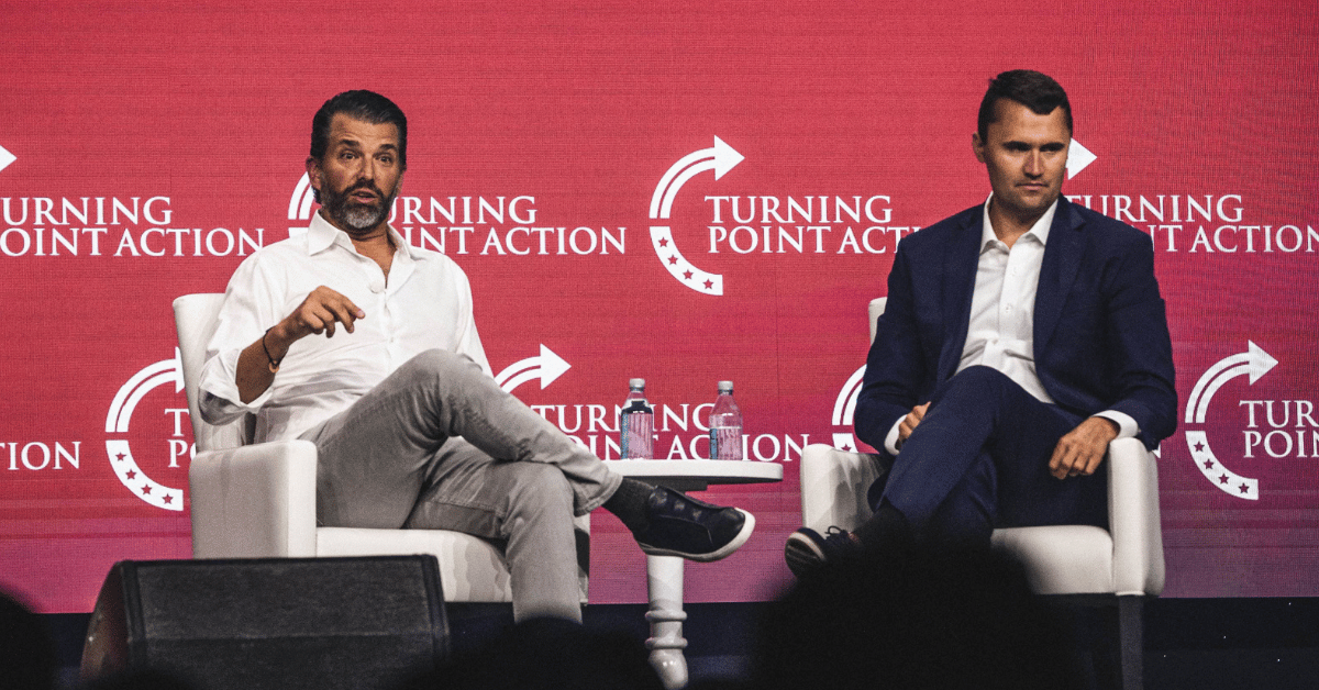 Photo of Donald Trump Jr. and Charlie Kirk