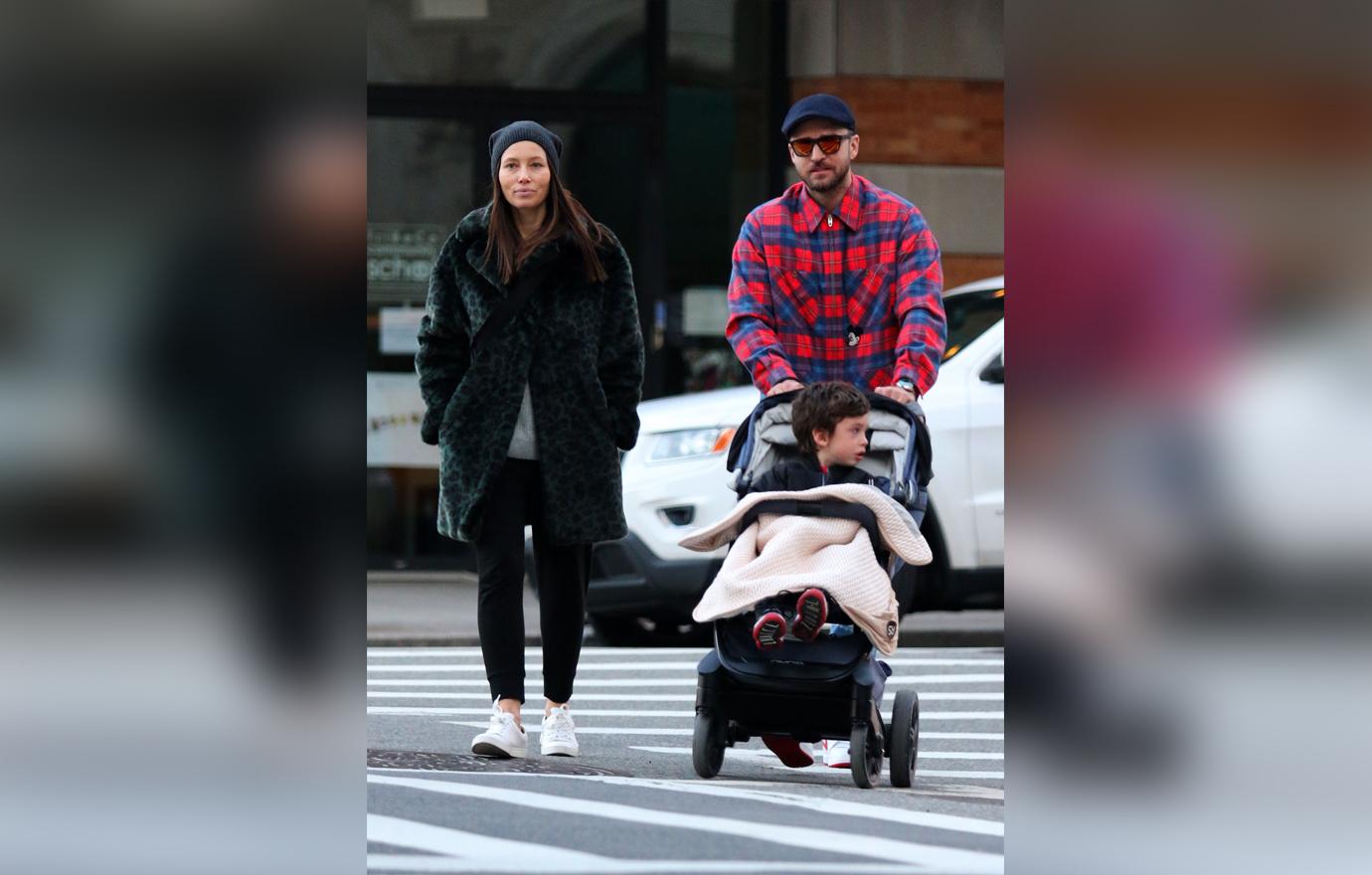 Justin Timberlake and Jessica Biel Take Son For Walk In NYC