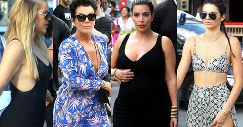 //khloe kardashian side boob kim kardashian kendall jenner cleavage kourtney kardashian st barts pp