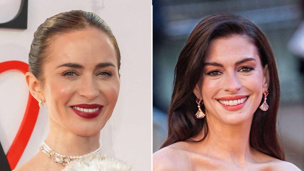 picture of Emily Blunt and anne hathaway