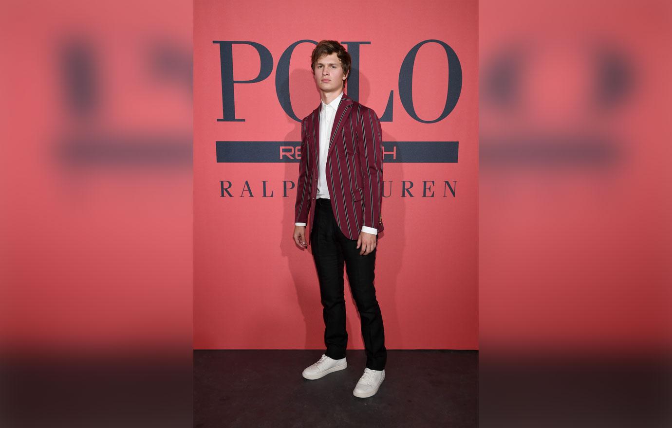 //Ansel Elgort POLO RED