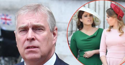 picture of Andrew Windsor, Princess Beatrice and Princess Eugenie