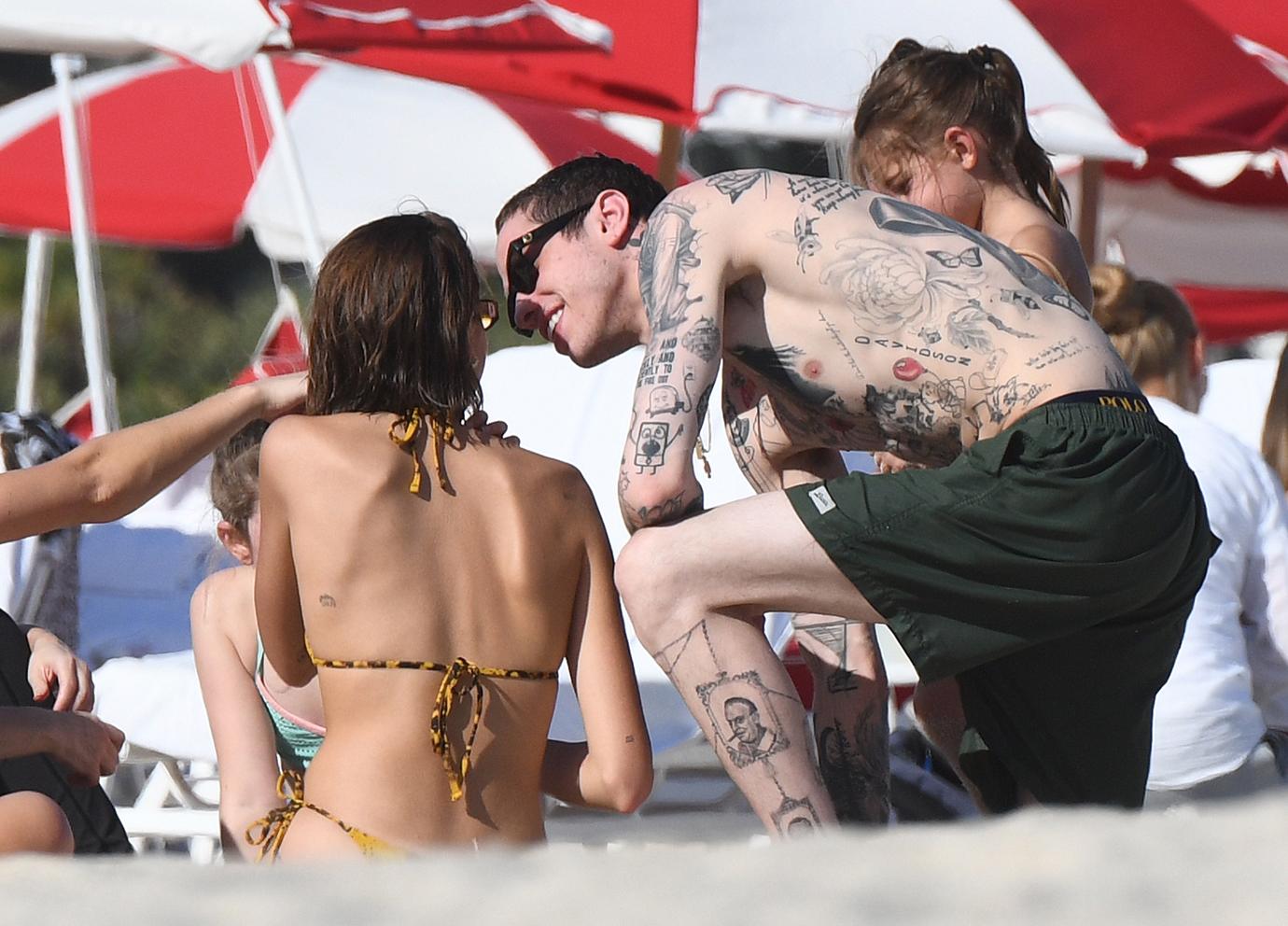 Kaia Gerber Shows PDA With Pete Davidson In Yellow Bikini In Miami