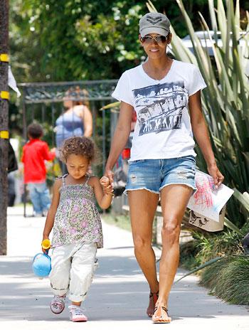 PHOTOS: Halle Berry And Nahla Head Home From School