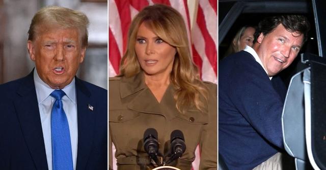 donald trumps campaign denies melania trump was pushing tucker carlson