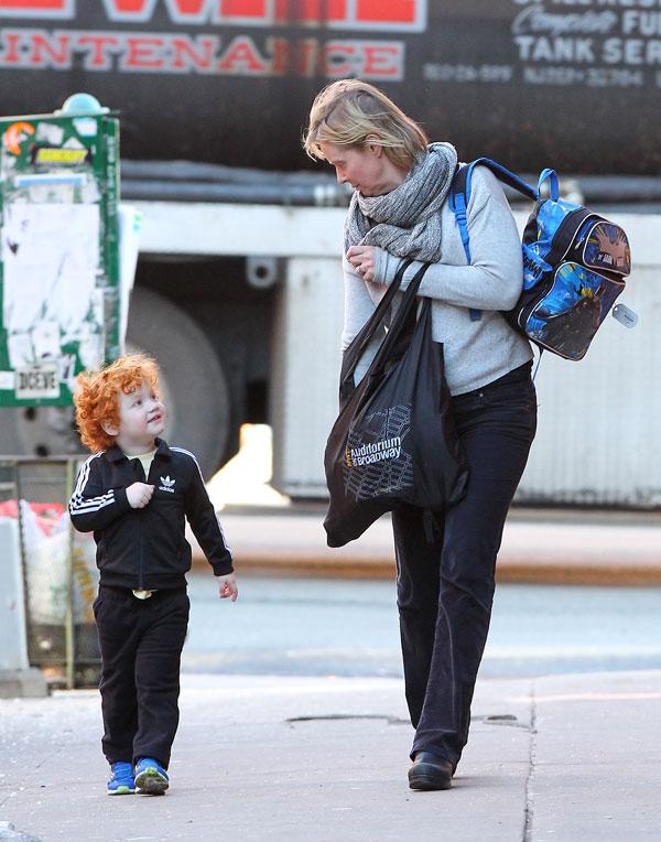 Cynthia Nixon Walks Son Home