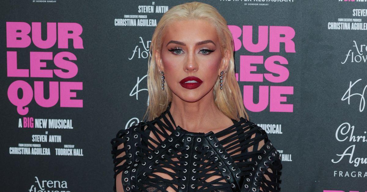 Versace's vintage corset returned to London's Savoy as Aguilera served as executive producer of 'Burlesque' the musical.
