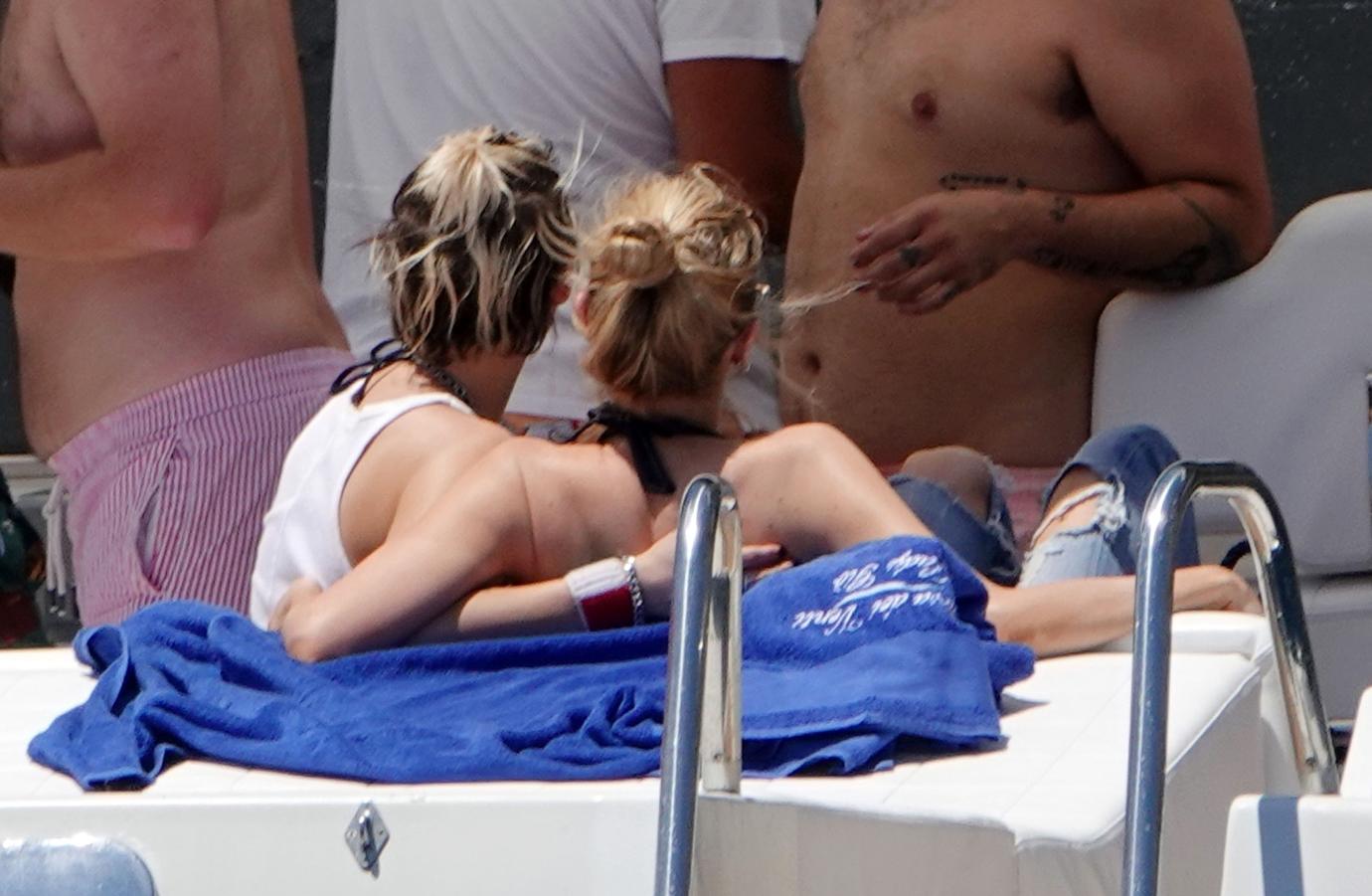 Kristen Stewart and Stella Maxwell Cuddle Up