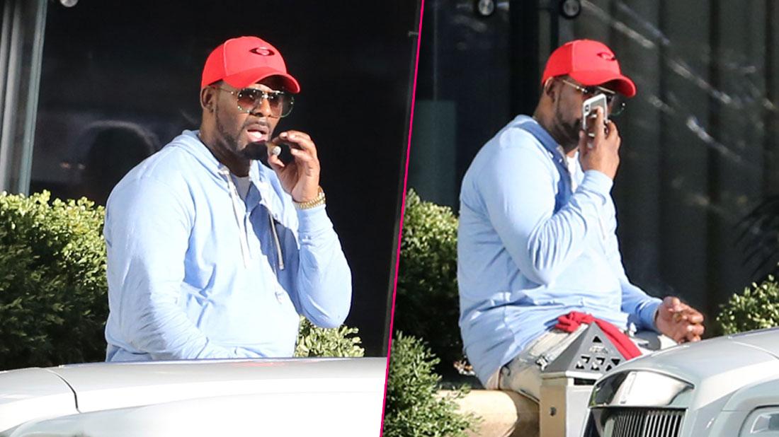 R Kelly Relaxes With Cigar On Easter Sunday 