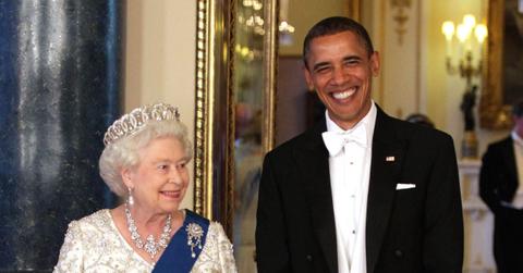 Photo of Queen Elizabeth and Barack Obama