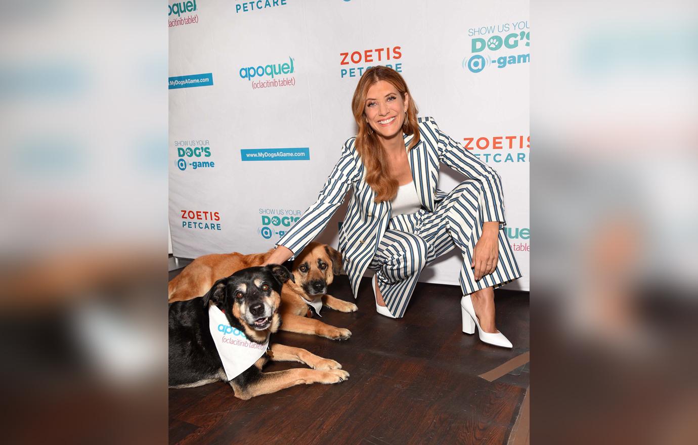 Kate Walsh with her dogs, Rosie and Amico