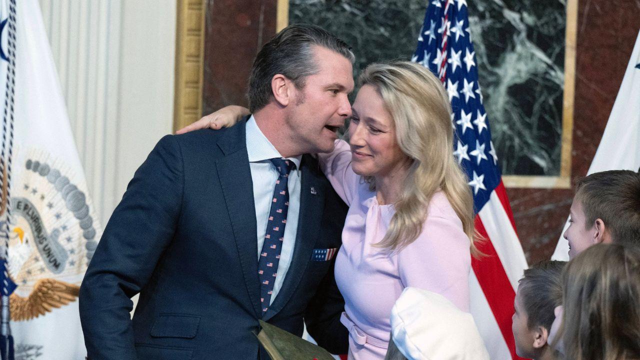A photo of Pete Hegseth and Jennifer Rauchet Hegseth