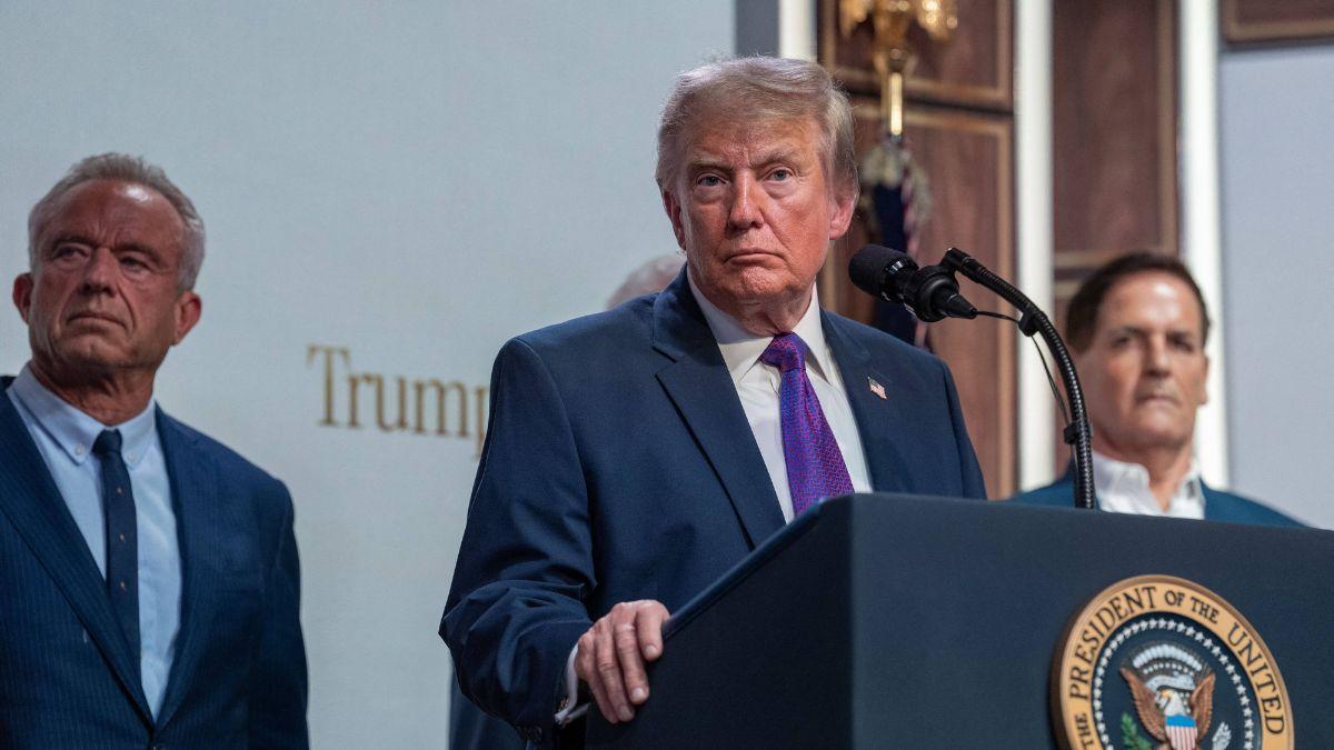image of The president made the comments while showing plans for his controversial ballroom addition to the White House.