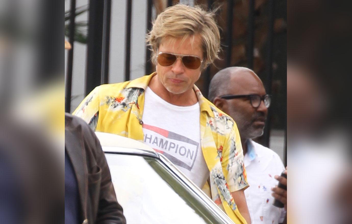 //brad pitt shoots scenes for new movie photos