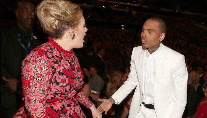 //chris brown adele fight grammys