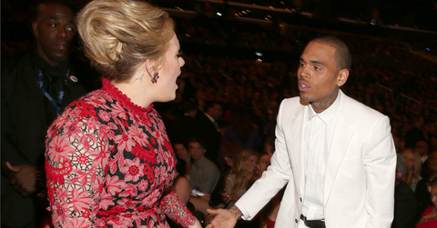 //chris brown adele fight grammys