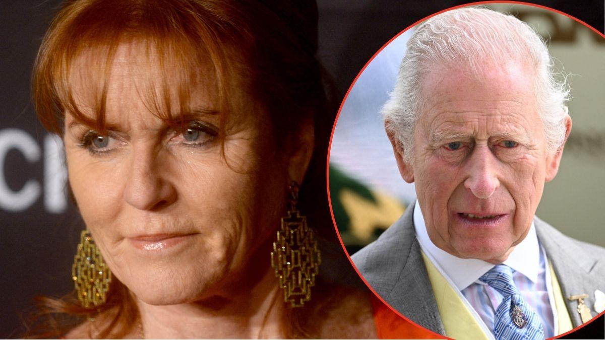 Split photo of Sarah Ferguson and King Charles