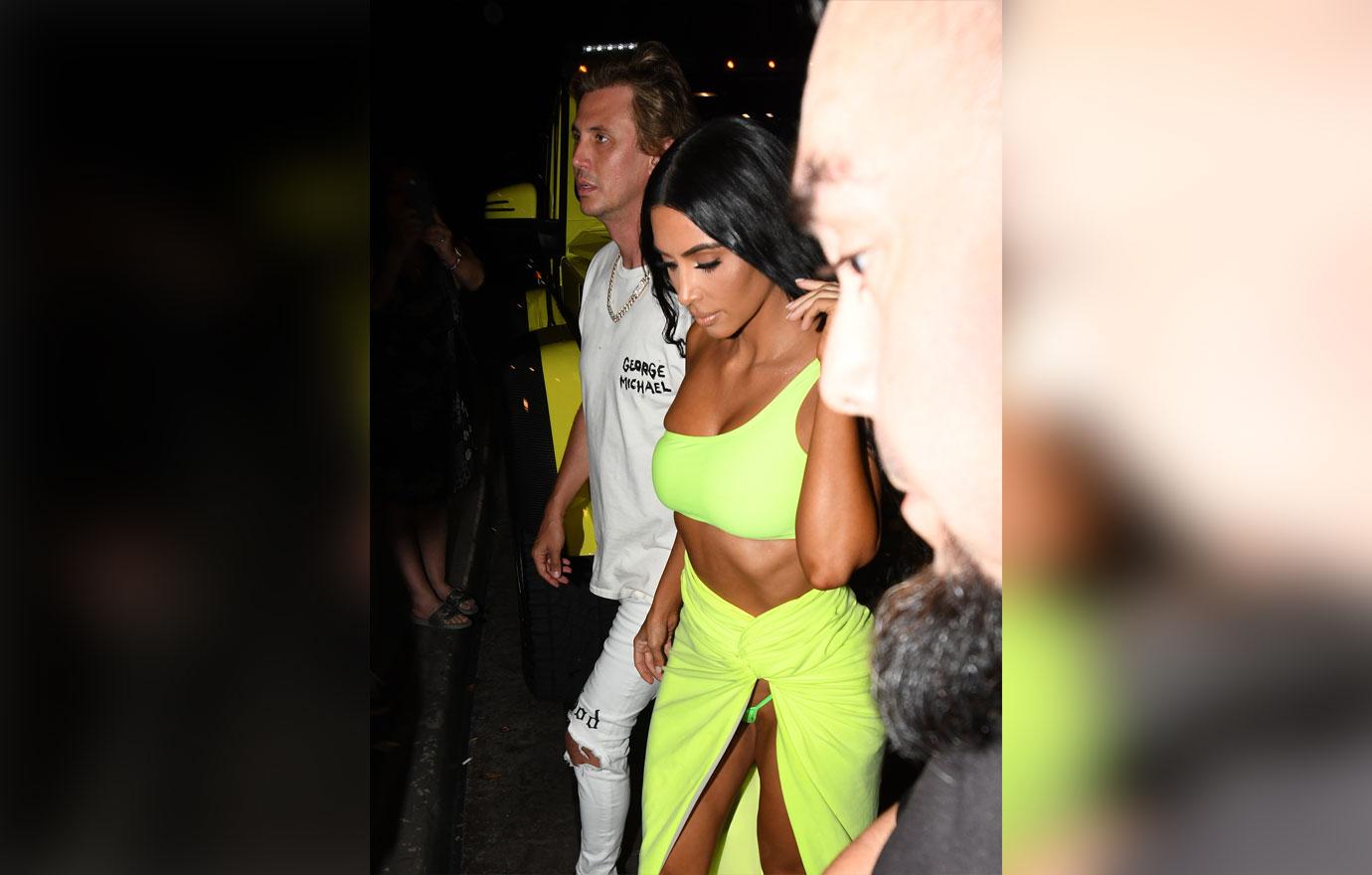 Kim Kardashian Flashes Neon Thong During Wardrobe Malfunction